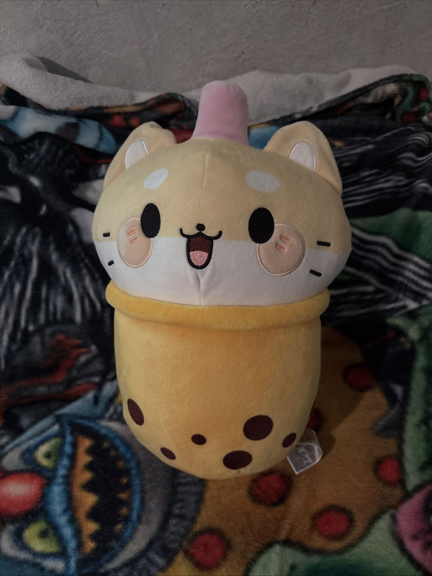 2010 Honeymaru Boba Tea Plush Soda Shiba Inu Dog Puppy Cat Large 13" US SELLER