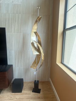 Gold "Maritime" Abstract Floor Art
