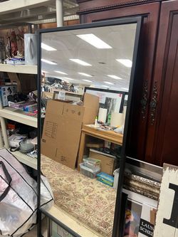 Large Black Frame Floor Mirror