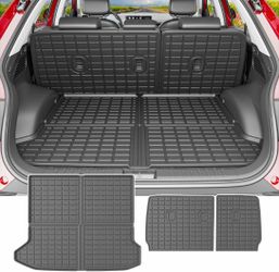 New Cargo Mat Compatible with 2022-2024 loniq 5 Backrest Mat Trunk Mat TPE Cargo Liner Back Seat Protector Replacement for 2022 2023 2024 loniq 5 Acce