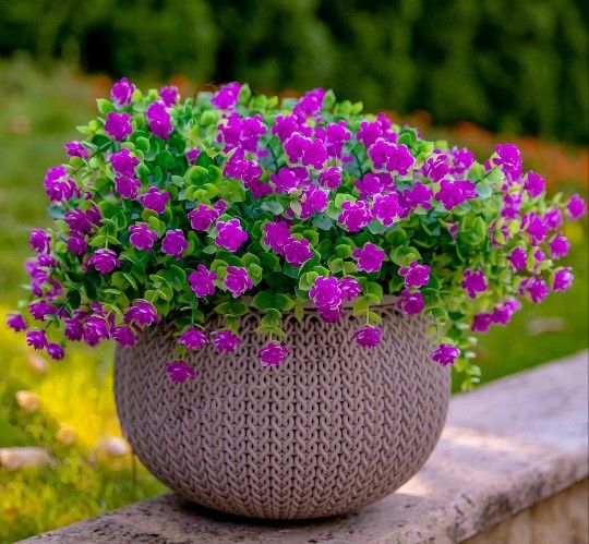 Brand New Artificial Flowers Outdoor Fake Plants - 12 Stems UV Resistant No Fade Faux Plastic Greenery Home Garden Porch Patio Decoration