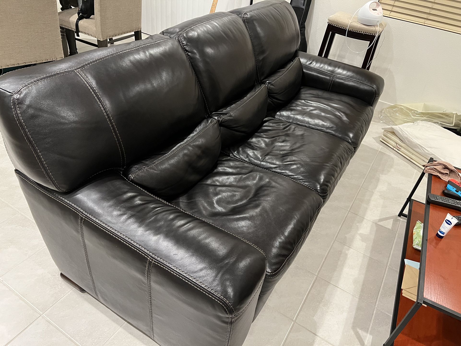 Black Leather Sofa