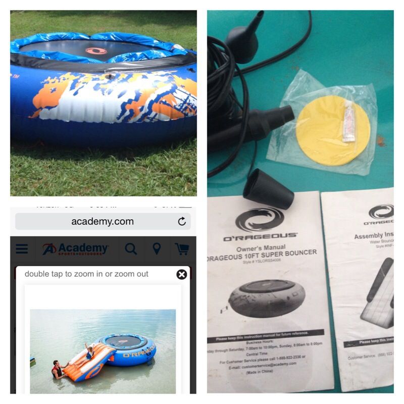 O'rageous Water Trampoline and slide