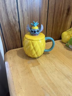 Lilo And Stitch Pineapple Mug With Lid 