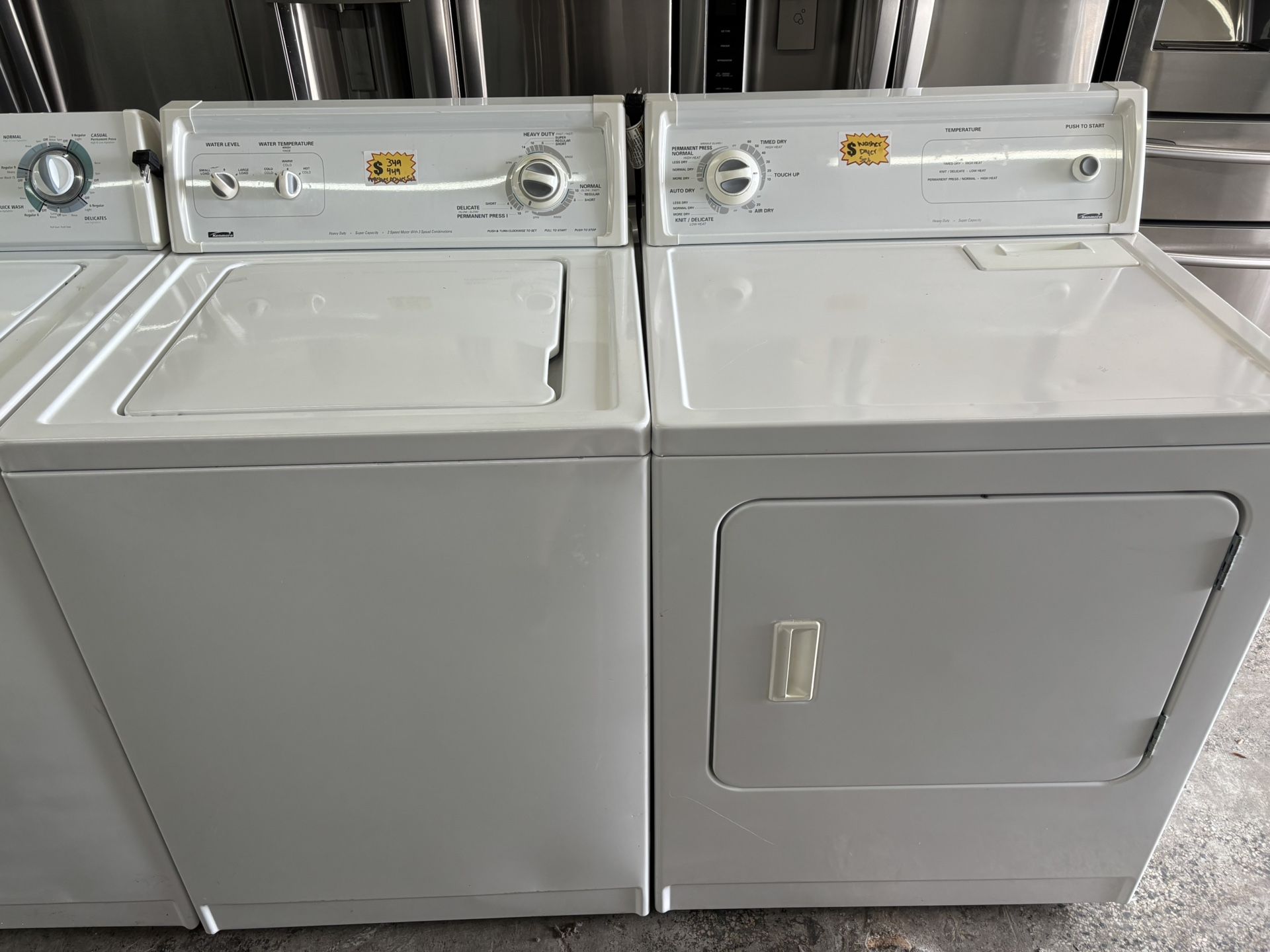 KENMORE WASHER AND DRYER SET