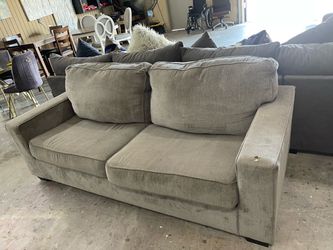 Gray Fabric Two-Seat Sofa