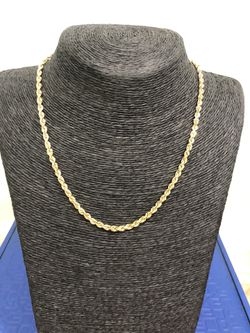 18” rope necklace 14k gold