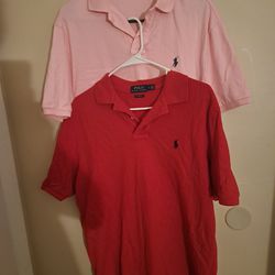 2 Mens Size Medium Polo Ralph Lauren Shirts