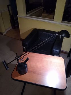 Halogen cantilever desk lamp
