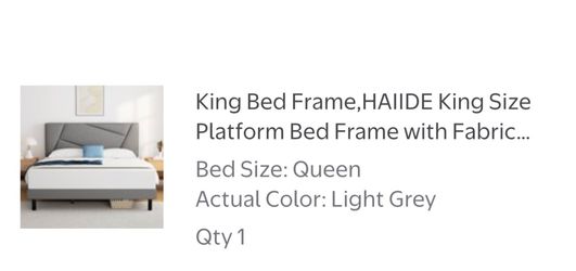 Queen Bed Frame with Box Screen