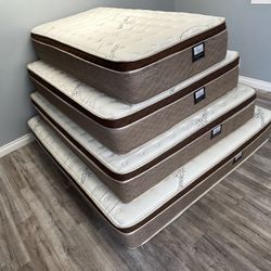 12in Queen Size Organic Cloud Comfort Europillow Top Mattress