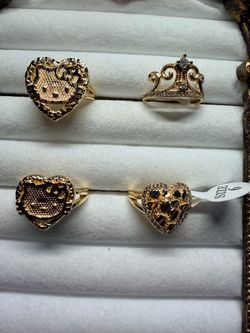 Gold-Plated/Filled  Fashion Rings Set of 4
