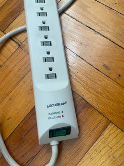 Enercell 6-Outlet Surge Protector Power Strip with Heavy Duty Extension Cord