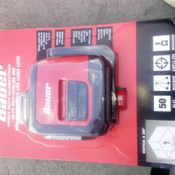 Bauer 50' Self Leveling Horizontal Cross Lazer Level 