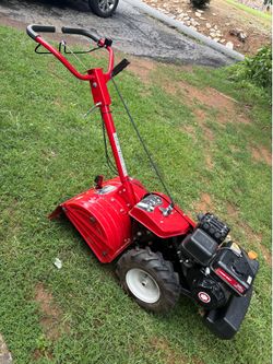 Troy Bilt Mustang rear tine tiller.