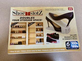 NEW Shoe Slotz Space-Saving Storage Units, 6-pack