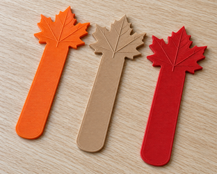 Autumn Leaf Bookmarks, Set of 3, PETG Reader Gift, Choose Each Color