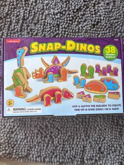 Lakeshore Snap-Dinos Wooden Builder Set