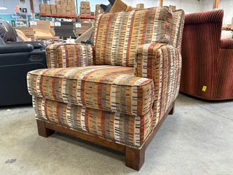 FLEXSTEEL Novelty Pattern Accent Chair with Nailhead Trim