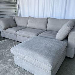 Gray Modular Cloud Couch Sofa - Delivery Included 