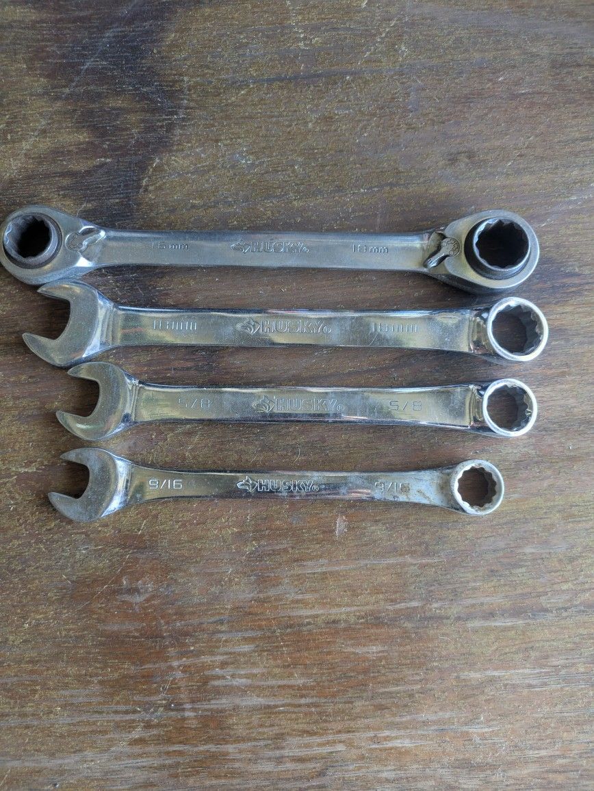 LOT OF 4 HUSKY WRENCHES