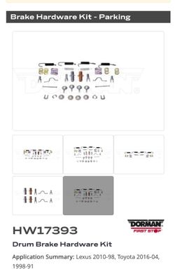 Dorman rear brake hardware kit Toyota/Lexus HW17393