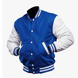 Letterman Jacket Men College Baseball Bomber Jacket | Wool + Faux Leather Letterman Jacket Men