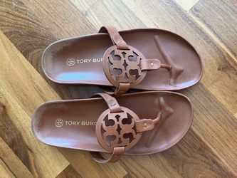 Tory Burch Miller Tan Leather Sandals