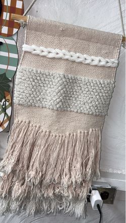 Boho Woven Wall Hanging with Fringe