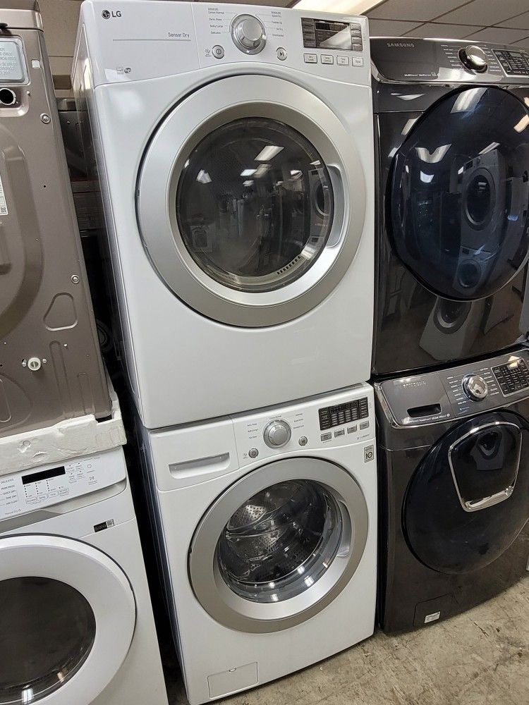 LG Front Loading Washer And Stackable Electric 220volt Dryer Set