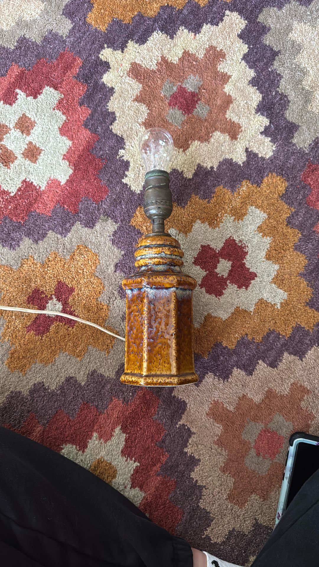 Vintage Mid Century Modern Art Deco Ceramic Lamp