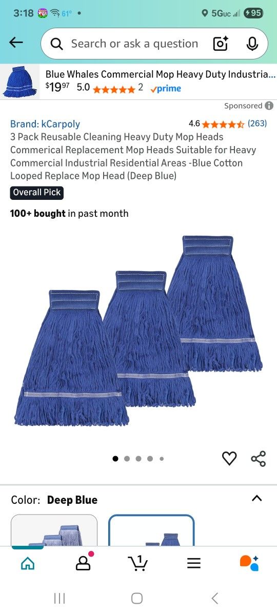 Mop heads replacements- 3pk