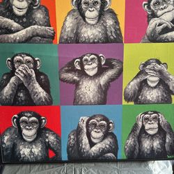 Multiple Monkeys Wall Picture