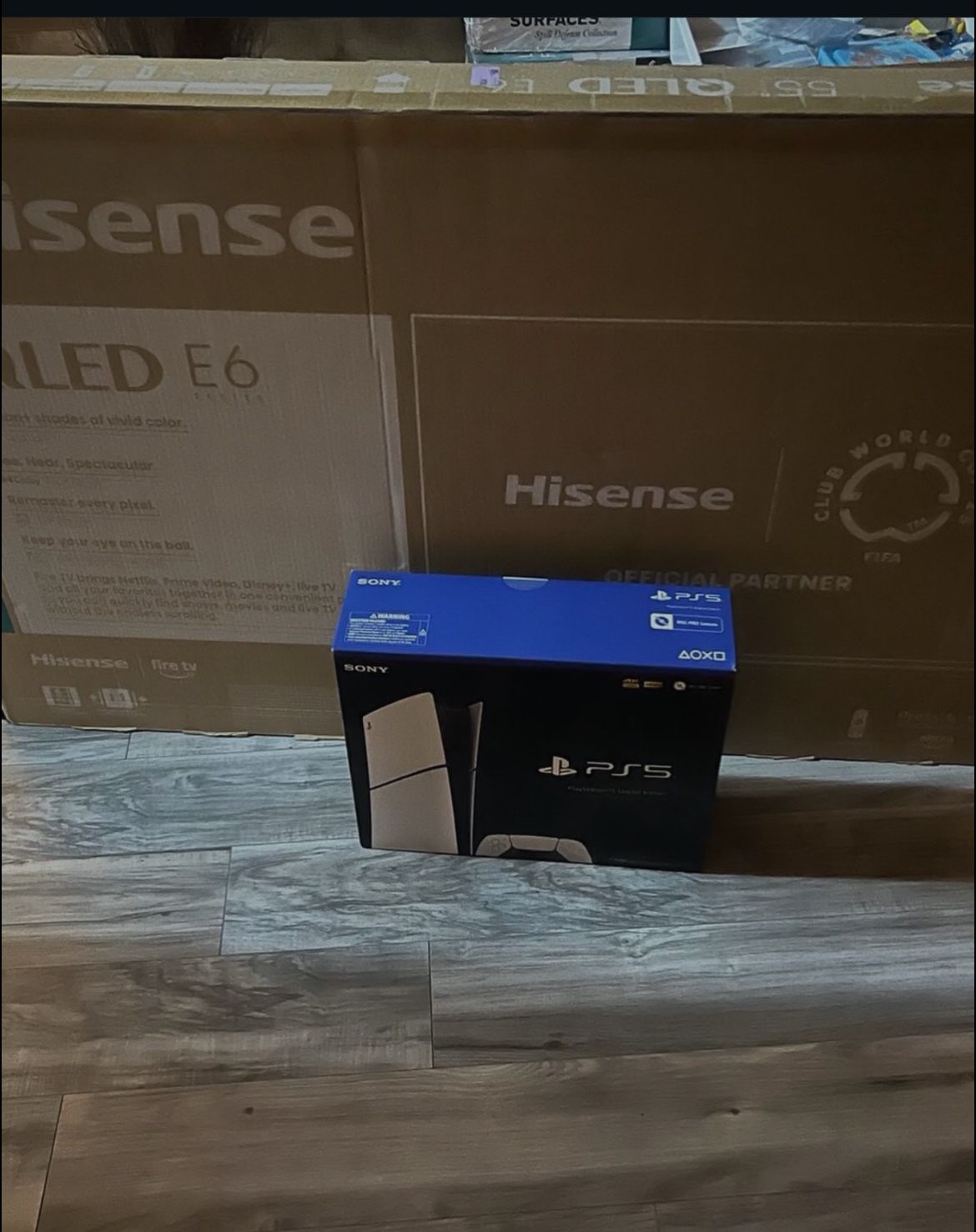 Brand new 55 inch with ps5 bundle together for 550 meet up location at iverson mall