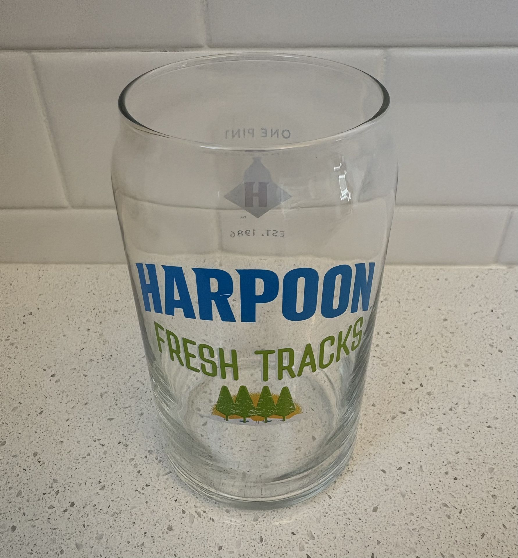 Harpoon Brewery Fresh Tracks 16oz. Pint Glass