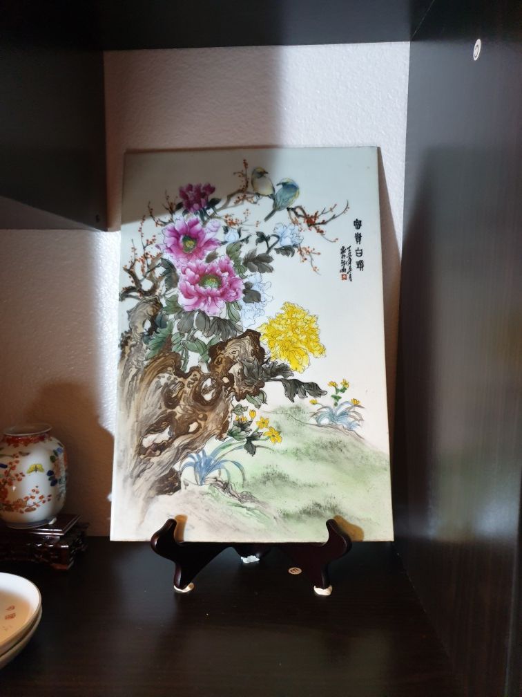 Chinese Antique hand paint porcelain Tile