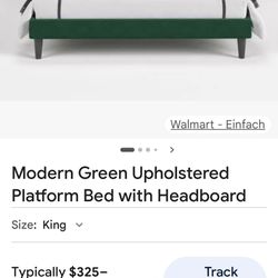 Gorgeous King Suede Bedframe