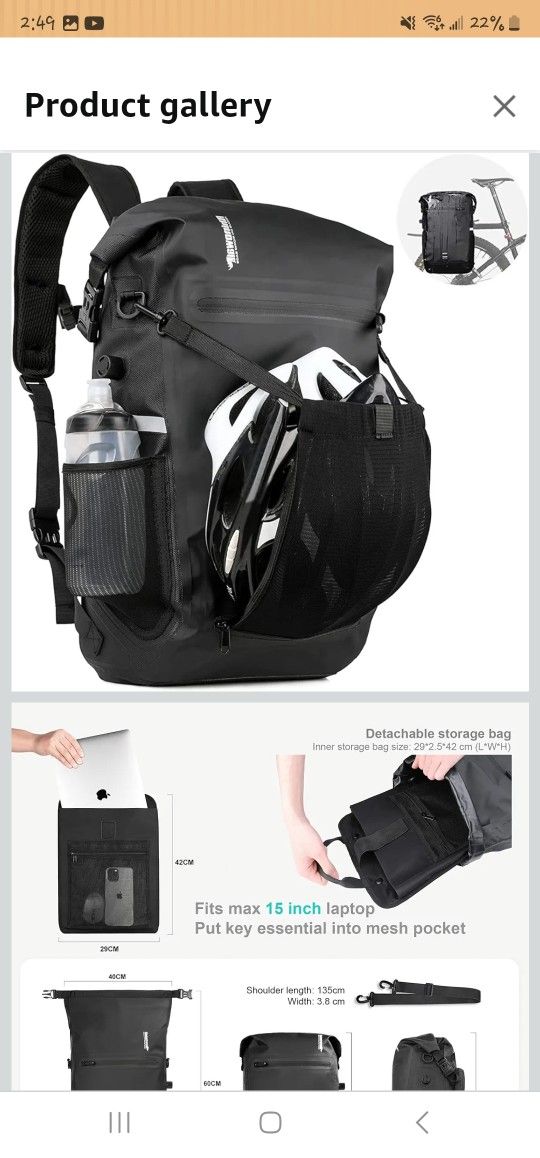 Rhinowalk Waterproof Bike Bag