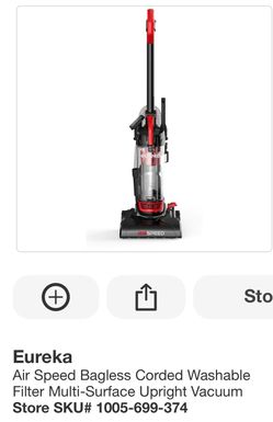 Eureka Air Speed Bagless Corded Washable Filter Multi-Surface Upright Vacuum