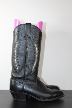 Dan Post El Paso P2809 Men’s Black Leather Western Boots 7 M