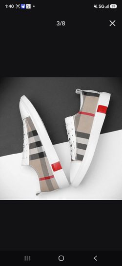 Men's Check Low-Top Sneakers.size 8 9 10