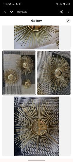 Contemporary Brass Gold Sunburst Styled after Curtis Jere MCM Wall Art