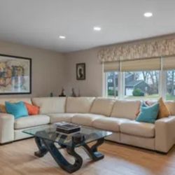 Beautiful Leather sectional 