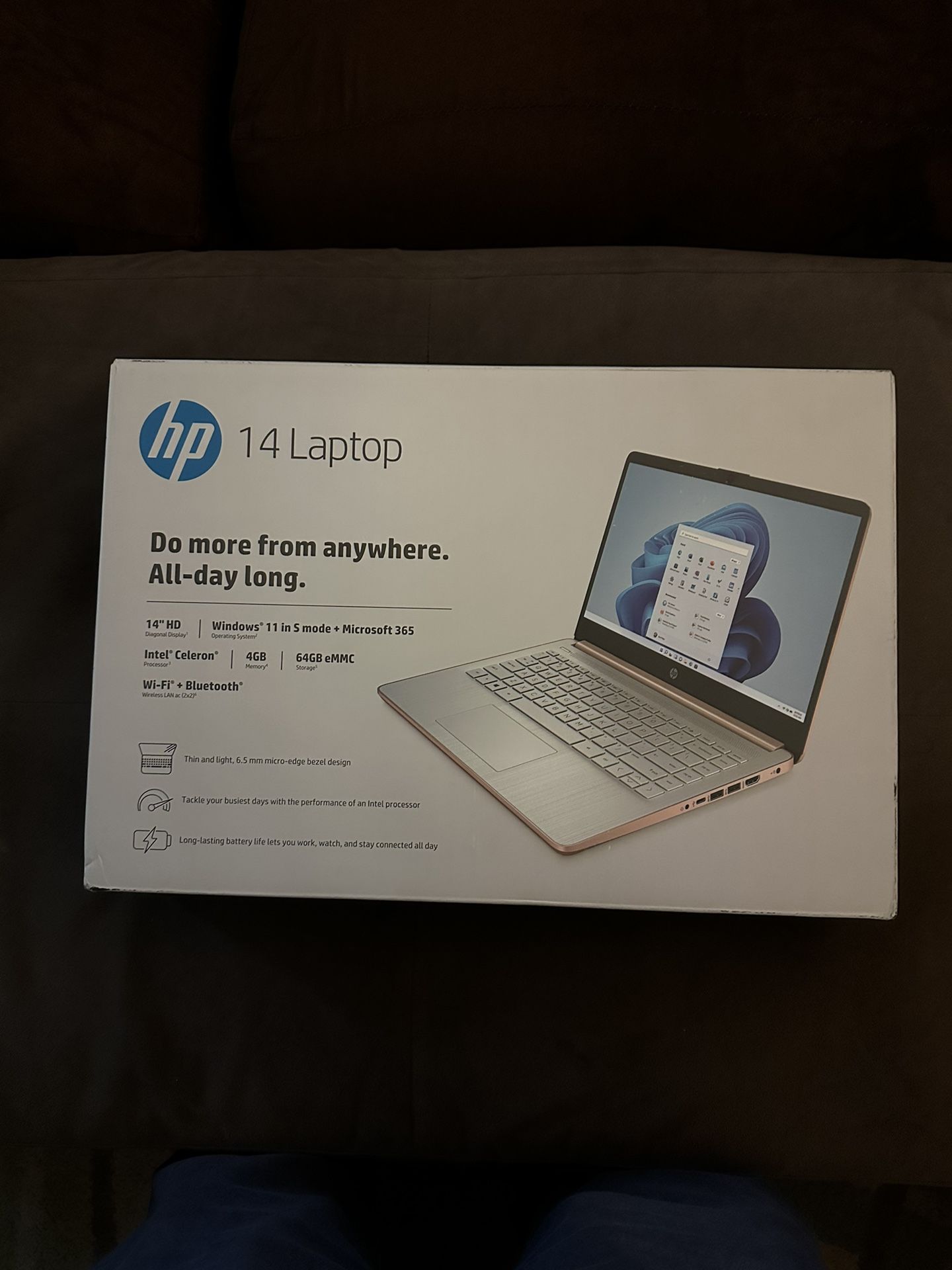HP 14” 64GB eMMC N4120 1.1GHz 4GB WIN 11 Home S Mode