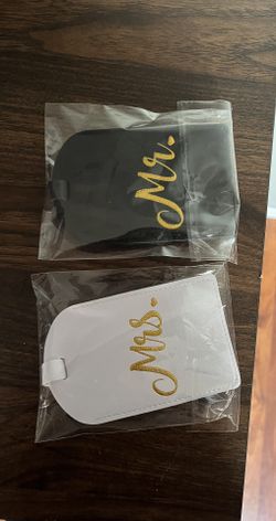 NEW Mr & Mrs Luggage Tags