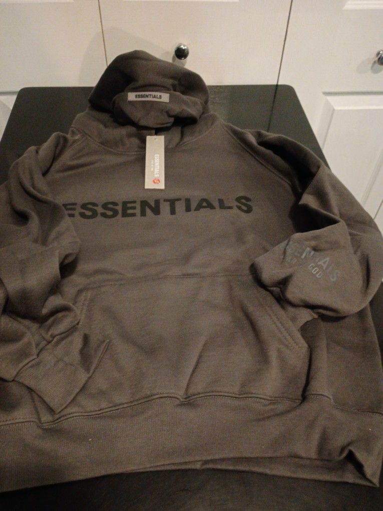 Essential hoodie Charcoal Gray Small