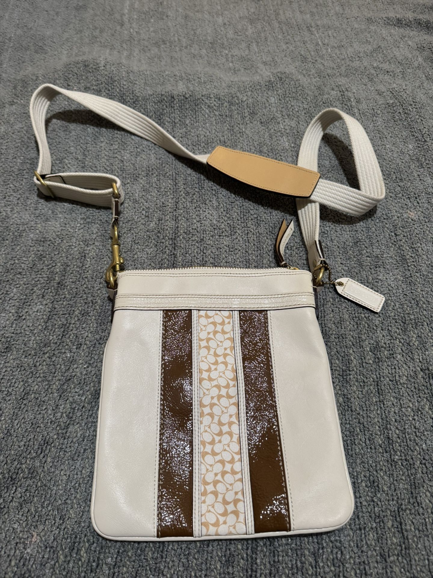 Coach Signature Stripe Crossbody Bag