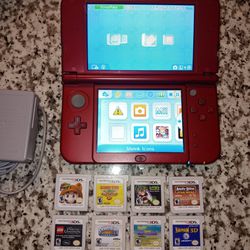 Nintendo 3DS XL "NEW" Console System Bundle With 8 Games Donkey Kong + Mario 3D Land + Luigis Mansion + Angry Birds + Lego Star Wars + Rayman 3D 