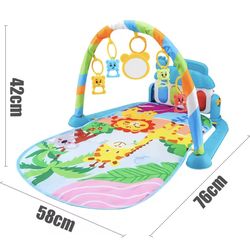 Baby Fitness Stand Music Play Gym Activity Toys Newborn Piano Crawling Blanket Pedal Game Pad Early Education 0-36 Months Gifts