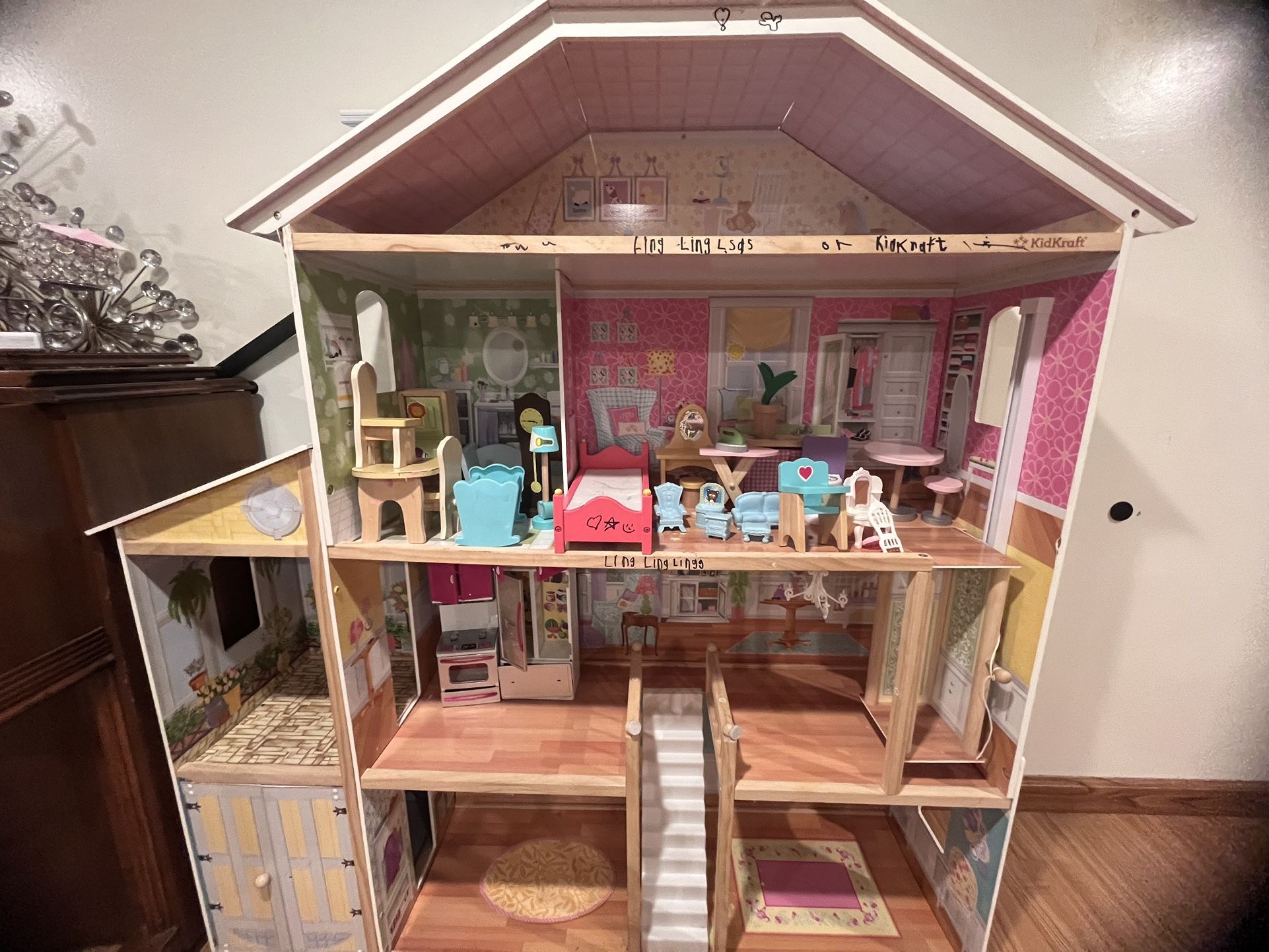 Big Doll House Toys And Furniture Included